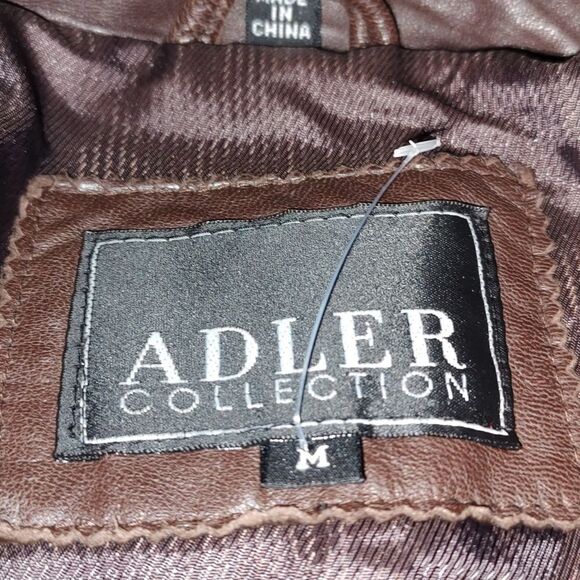 Adler collection realnz lambskin brown leather jacket Sz M - Picture 7 of 8